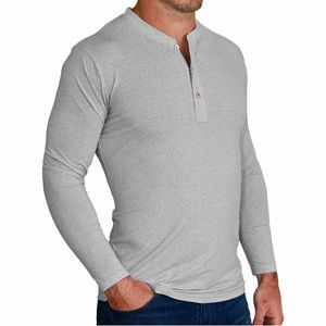 State & Liberty Heather Gray Athletic Fit Henley
